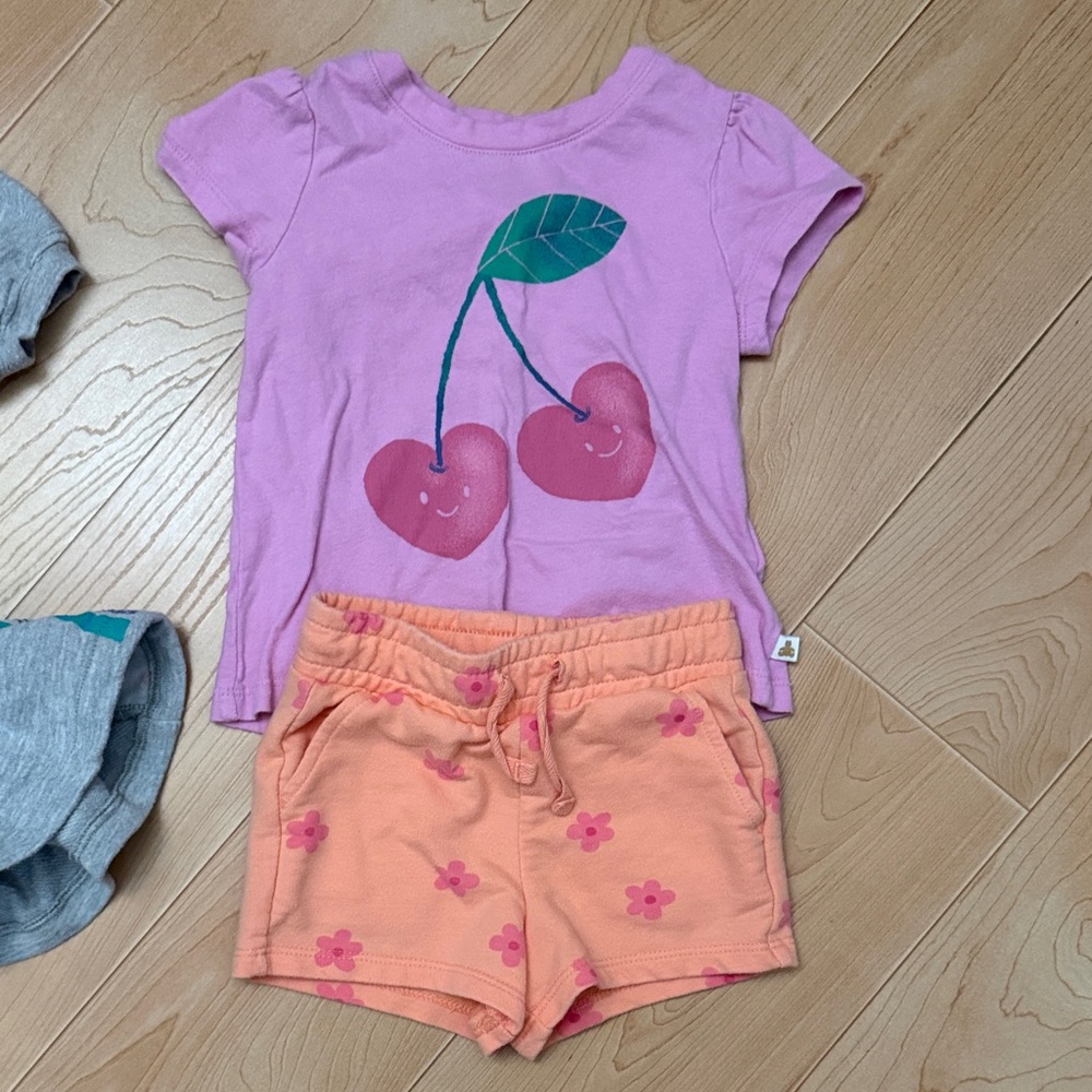 Toddler Girl Gray Heart Sequin Dress 2T, Nautica Striped Blue Dress 24M, Tshirt - Picture 4 of 4
